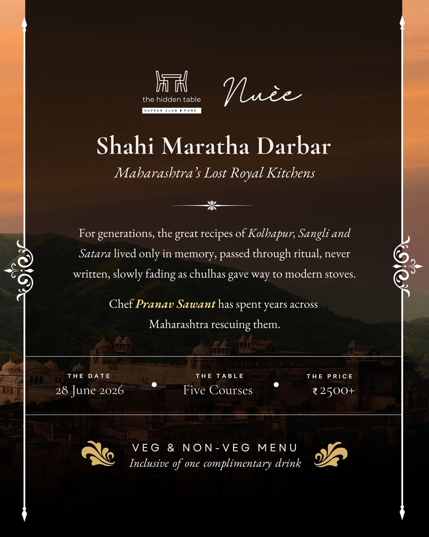 THE HIDDEN TABLE @ NUÈE | 28TH JUNE | PUNE
