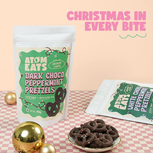 Dark Choco Peppermint Pretzels (50G Pack)