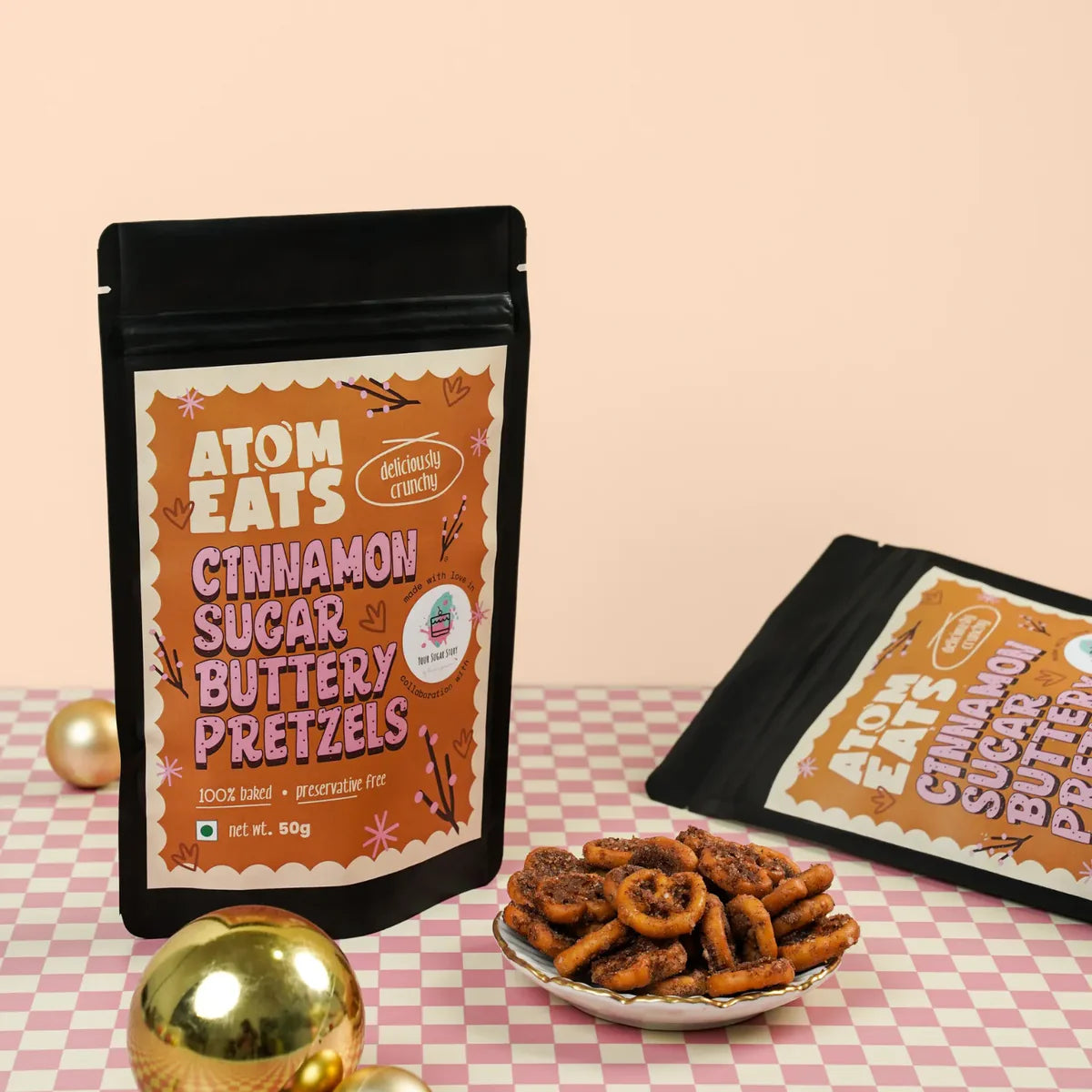 Cinnamon Butter Pretzel Knots (50G Pack)