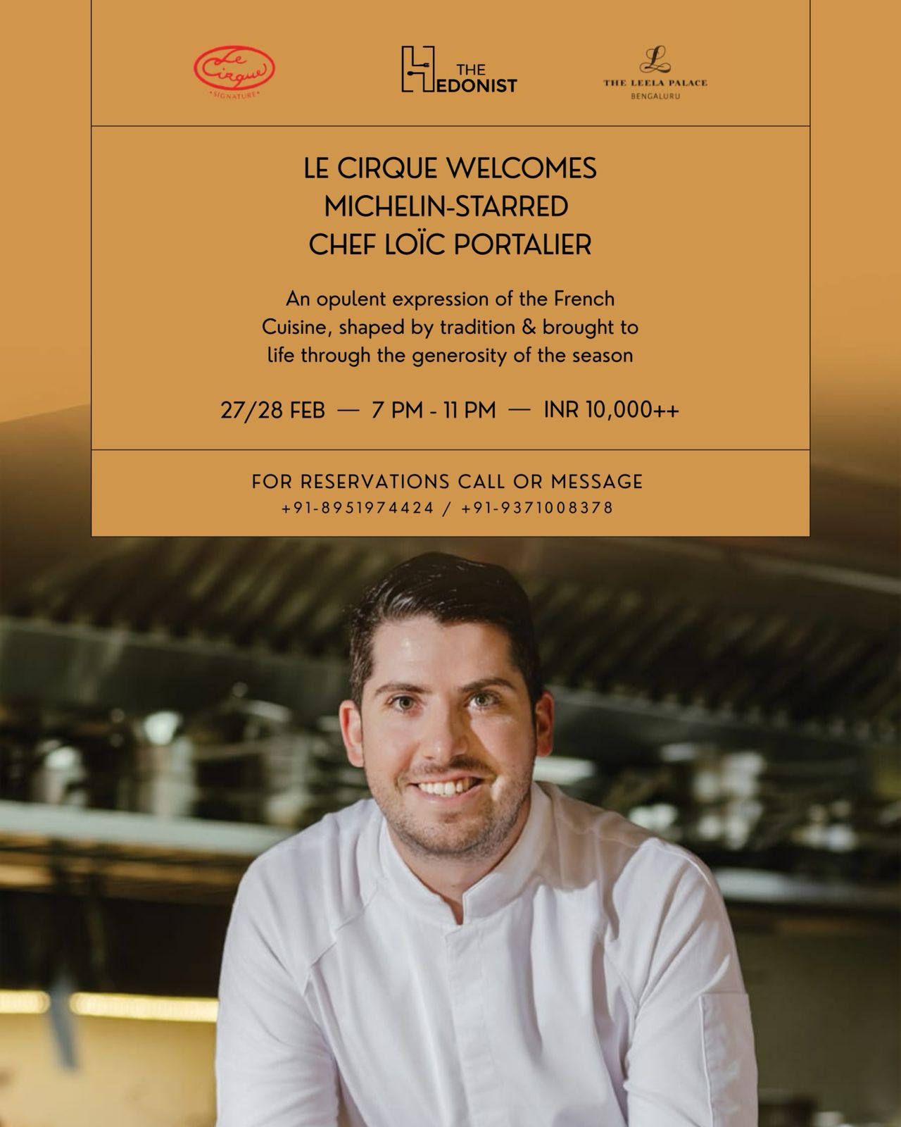 CHEF LOIC at THE LEELA BENGALURU